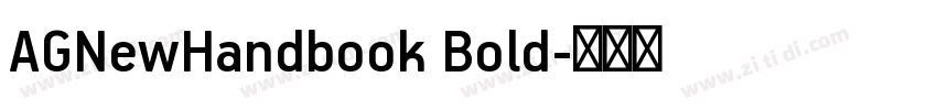 AGNewHandbook Bold字体转换